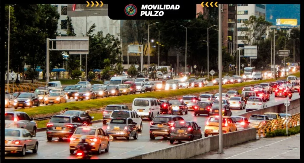 Imagen del tránsito por plan retorno de pico y placa en Bogotá