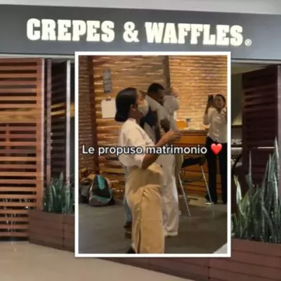 Crepes & Waffles: emotiva pedida de matrimonio a una empleada del restaurante