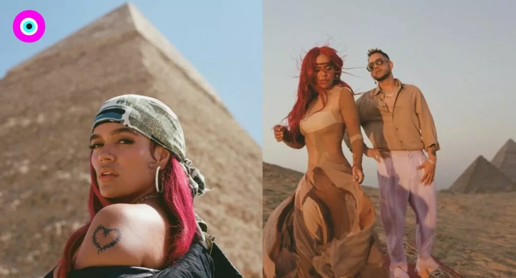 Karol G en Egipto, grabando su video musical, 'Cairo'.