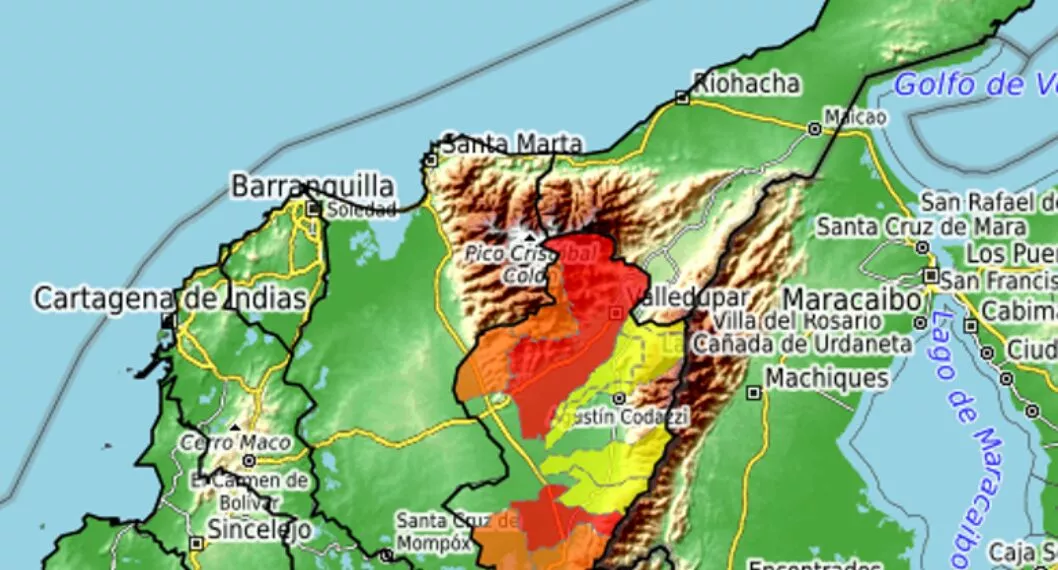 Alerta roja en dos municipios del Cesar por deslizamientos de tierra