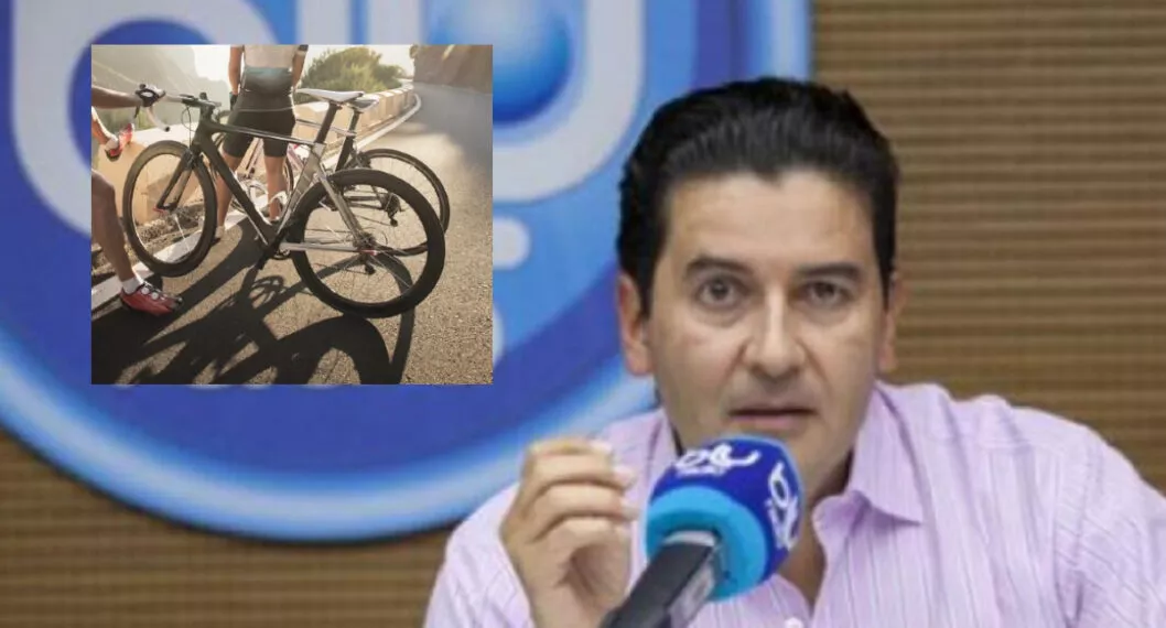 Néstor Morales a ciclistas que iban a La Calera tras derrumbe allá