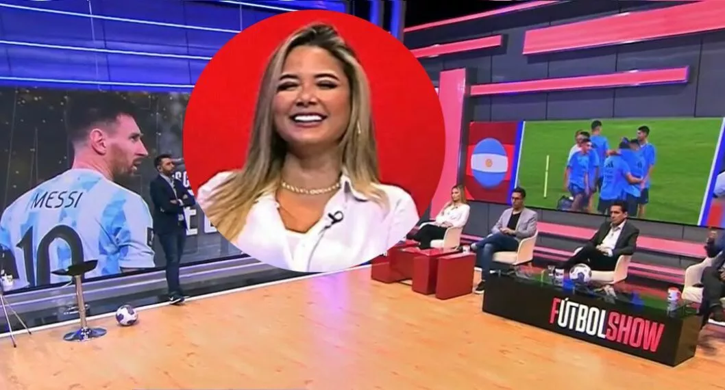 Foto de Melissa Martínez y de 'ESPN Fútbol Show', en nota de A Melissa Martínez en ESPN la exponen en vivo con un guardado que tenía (video)