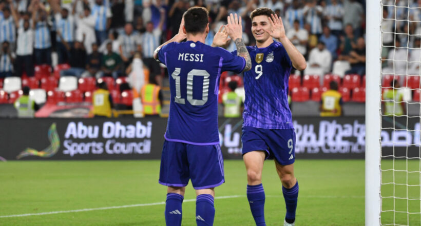 Goles de Lionel Messi y Ángel Di María en amistoso de Argentina vs. Emiratos Árabes.