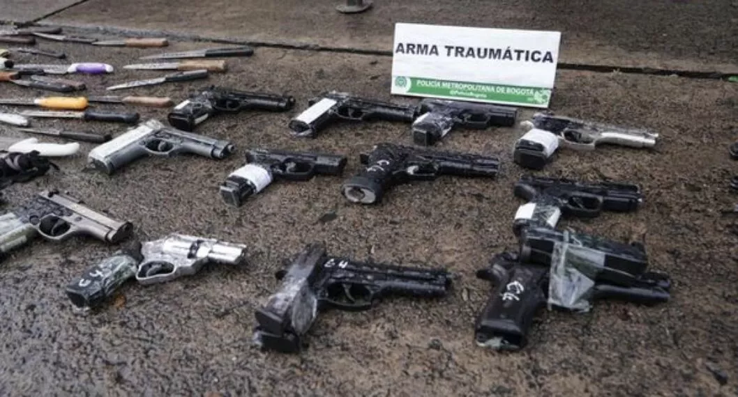 1.009 armas de fuego han sido incautadas en Bogotá durante el 2022