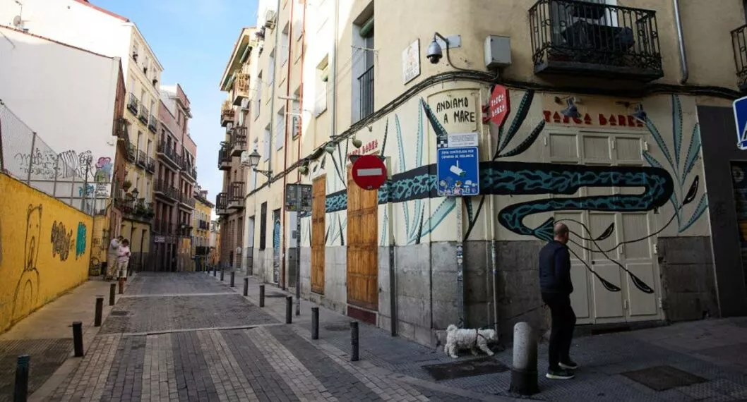 Foto del barrio de Lavapies, en Madrid a propósito del número de migrantes colombianos en España