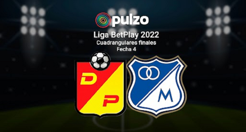 Pereira y Millonarios se enfrentan por la cuarta fecha de los cuadrangulares semifinales de la Liga BetPlay 2022-2-
