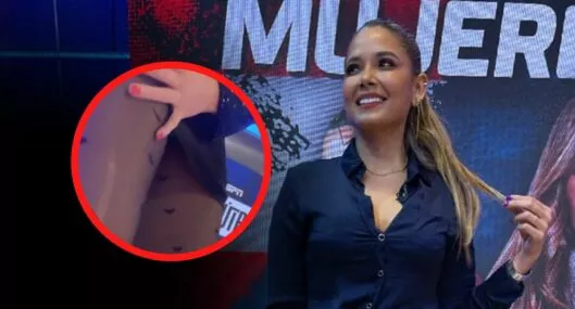 Imagen de Melissa Martínez que tuvo accidente con su vestuario durante un programa en ESPN