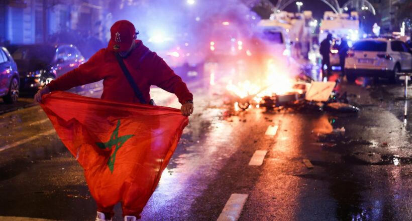 Disturbios en Bélgica después de derrota de ese país ante Marruecos en Qatar 2022.