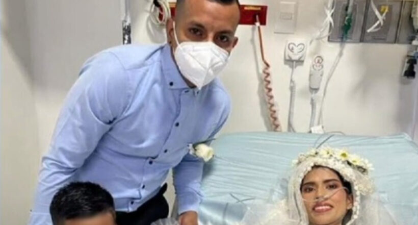 Murió la esposa del futbolista colombiano que se casó con ella en un hospital. La joven padecía de un cáncer. 