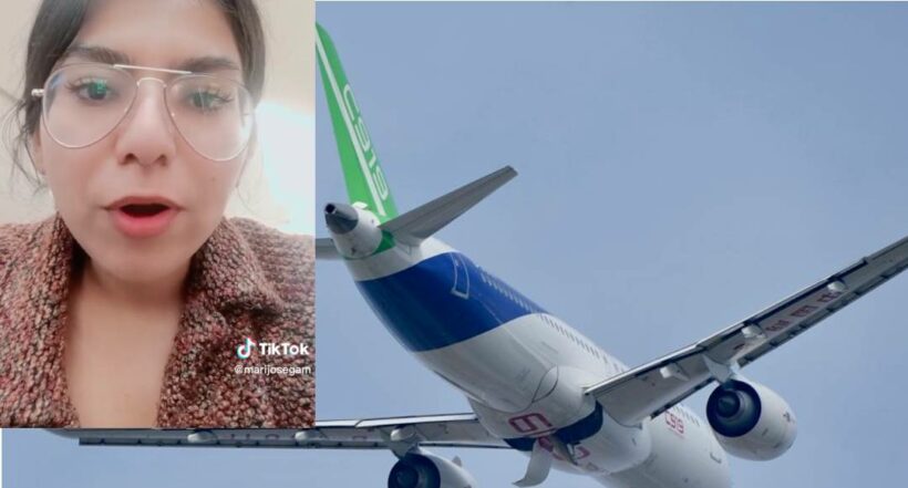 Foto de contexto de avión volando a propósito de joven que fue enviada por error a Estados Unidos