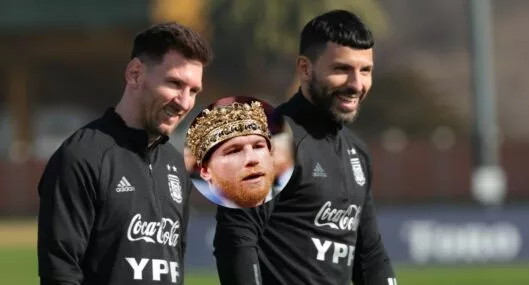 Imagen de Messi, Agüero y el Canelo por pelea 