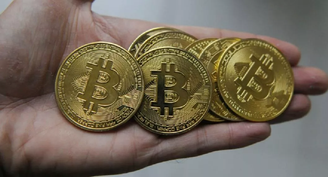 Foto de monedas de Bitcoin en mano de una persona a propósito e investigación de Harvard para gobiernos sobre invertir en esa moneda