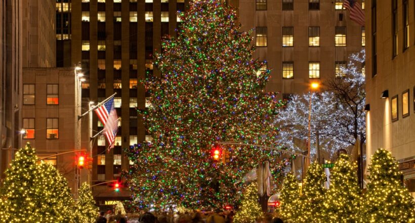 Árbol de Navidad en Nueva York, Estados Unidos.