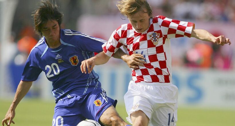 Luka Modric, en el partido de Japón y Croacia del Mundial Alemania 2006.