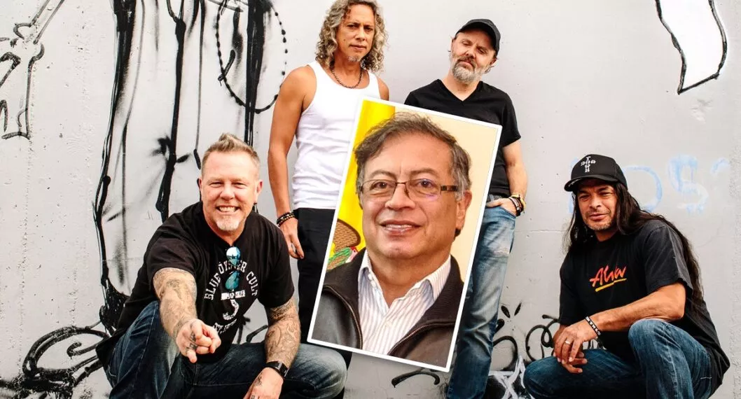 Gustavo Petro publica foto falsa de Metallica que tuiteó apoyándolo a él.