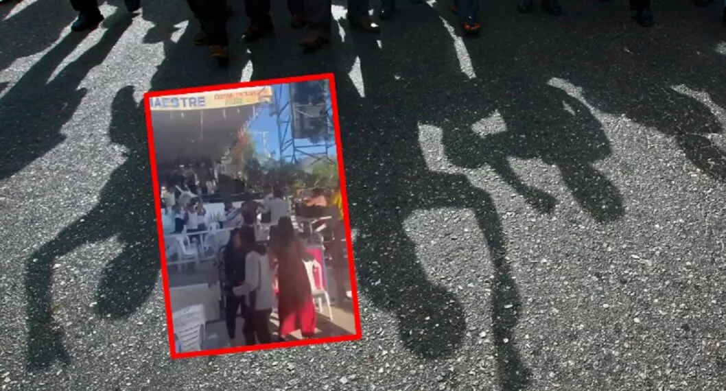 Foto ilustrativa y pelea en La Junta, en nota de video de trifulca en lugar natal de Diomedes Díaz: graves incidentes en festival