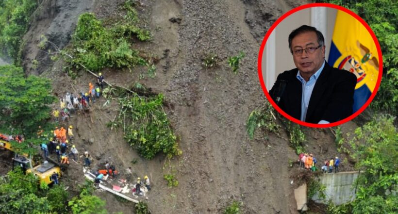 Petro entregó reporte sobre tragedia en Risaralda: "Más de 20 personas por encontrar"