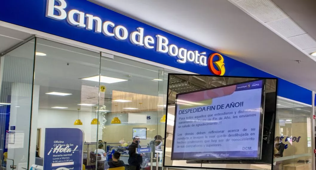 Banco de Bogotá: foto viral de regaño que les dio a sus trabajadores por fiesta de fin de año.