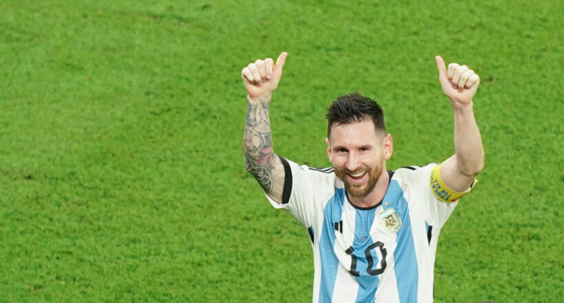 Lionel Messi con Argentina en el Mundial Qatar 2022.