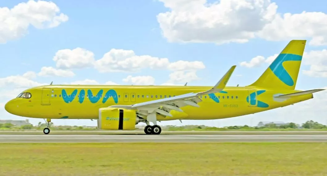 Foto de un avión de viva Air a propósito de polémica por cierre de Aeropuerto de Riohacha