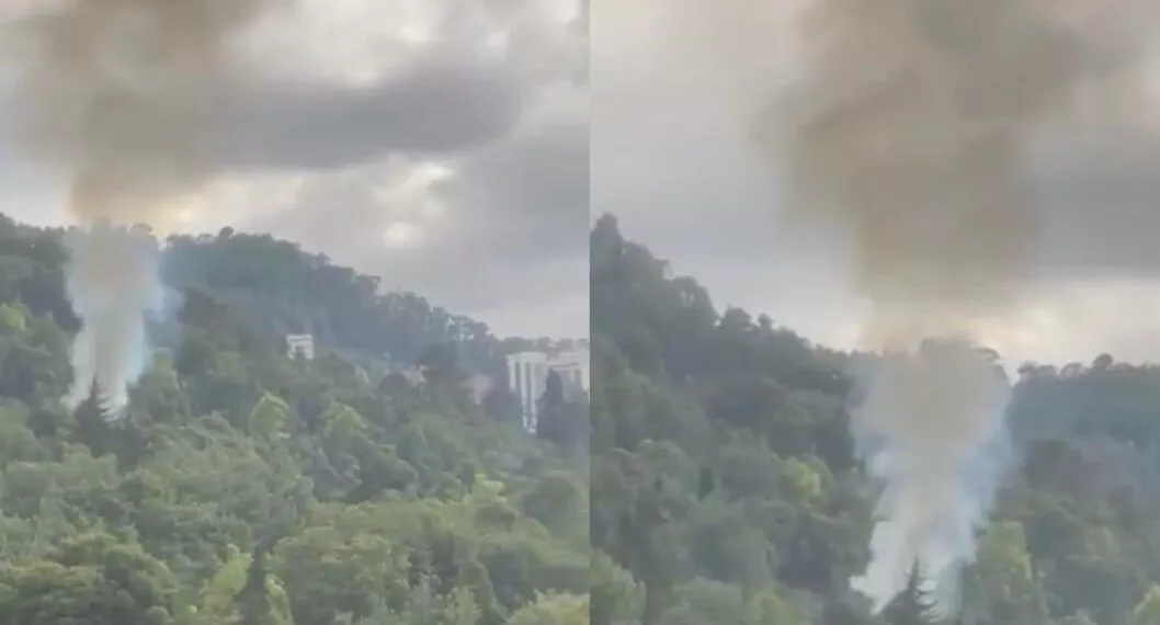 Foto de incendios forestales cerros orientales de Bogotá