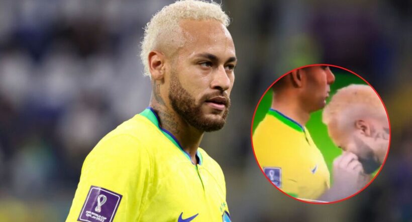 Neymar con sustancia extraña en la nariz durante partido con Corea del Sur