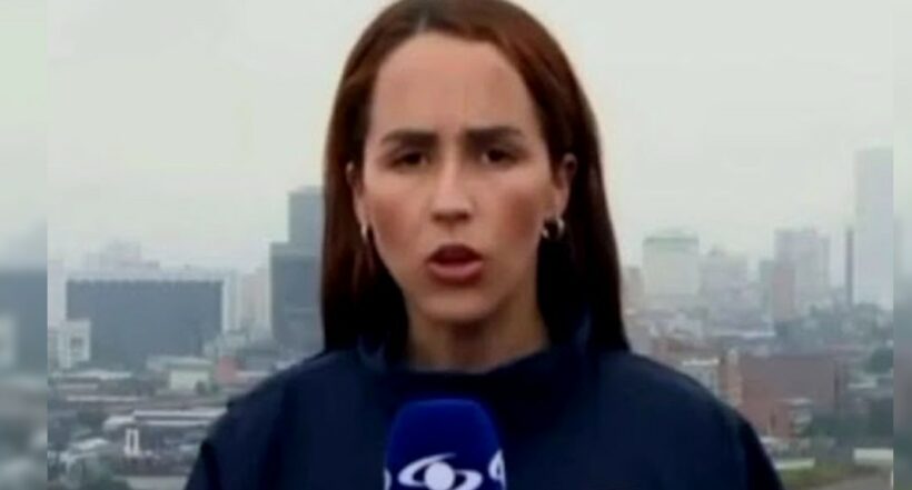 Érika Zapata, de Noticias Caracol, que dijo estar dolida por duda de sus críticos.