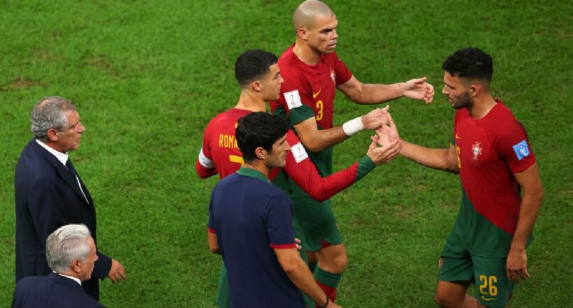Foto de Cristiano Ronaldo a propósito de partido Portugal vs. Marruecos en Qatar 2022