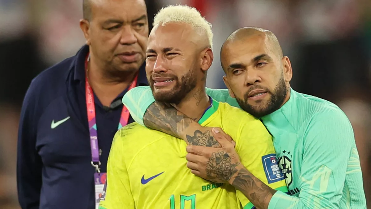 Neymar no contuvo el llanto por eliminación de Brasil en Qatar 2022.
