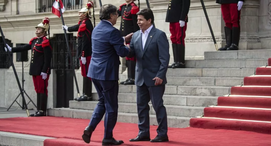 El presidente colombiano Gustavo Petro y Pedro Castillo, cuando era mandatario de Perú.