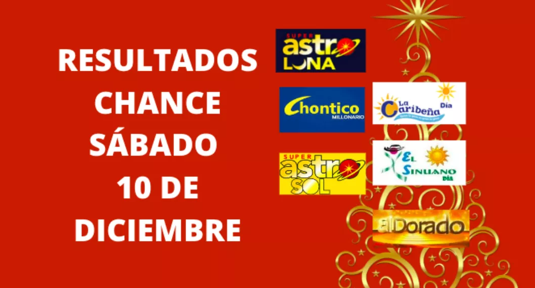 Resultados de chance y loterías hoy 10 de diciembre: sorteos y premios navideños