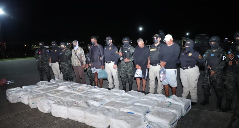 Caen 4 colombianos que llevaban dos toneladas de cocaína en Honduras