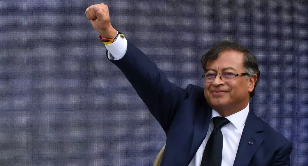 Gustavo Petro en su posesión como presidente de Colombia