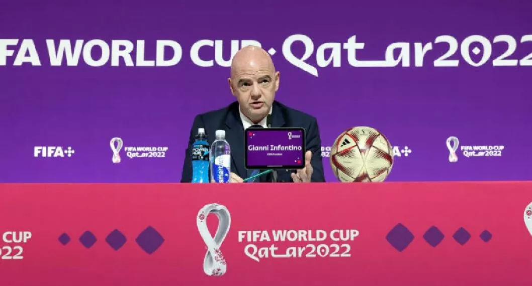 Foto del presidente de Fifa, Gianni infantino, a propósito de cambio en formato de Mundial de Clubes