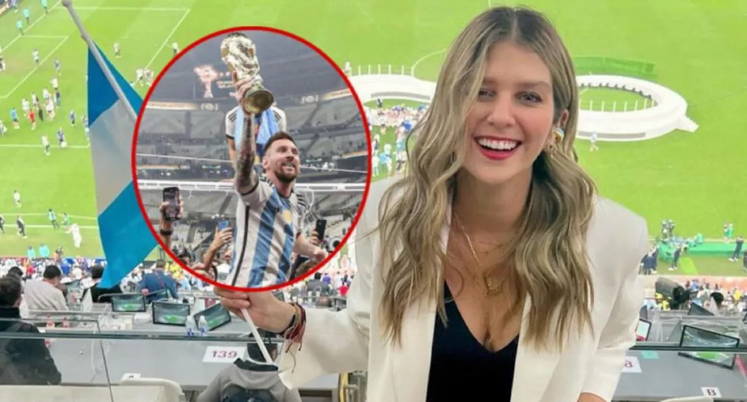 Andrea Guerrero dedicó sentimental mensaje a Messi por su título en Qatar 2022.
