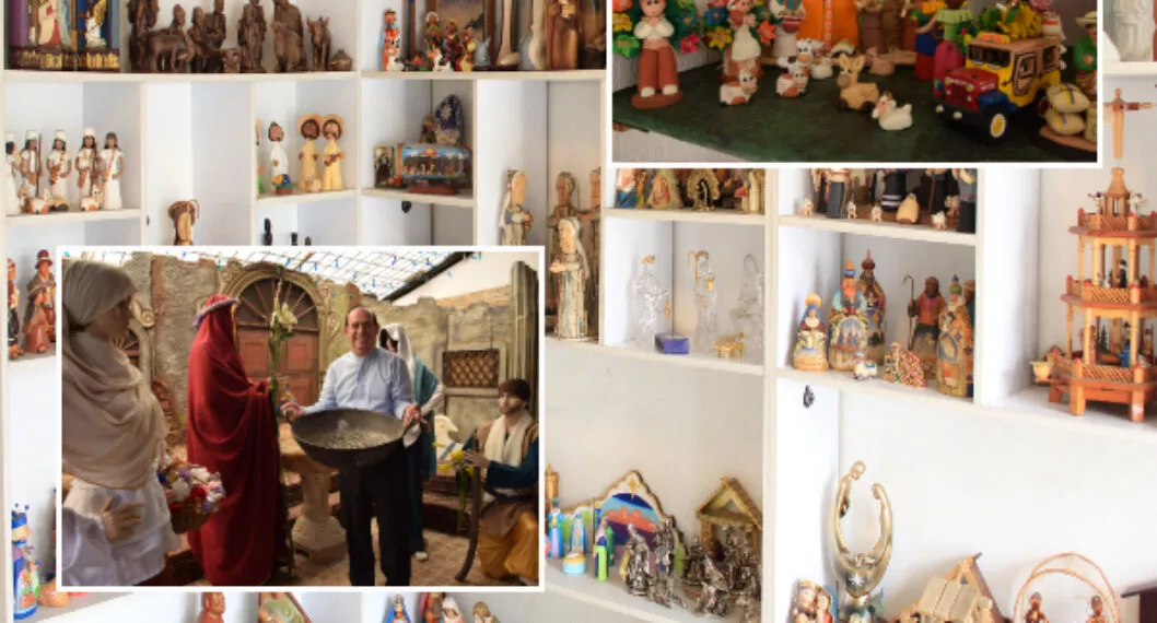 Con esta exhibición en Los Álamos en Cali, el padre Hoyos quiere mostrar que la figura de Jesús es universal, "y en torno al pesebre y al rezo de las novenas podemos unir a la familia".