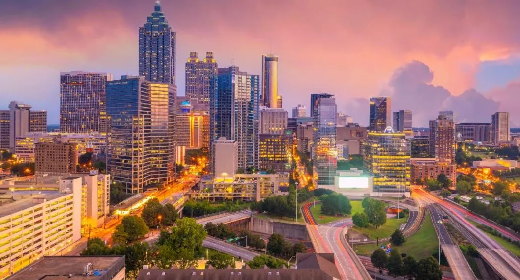 Foto panorámica de Atlanta, a propósito de los 5 destinos más baratos de Estados Unidos