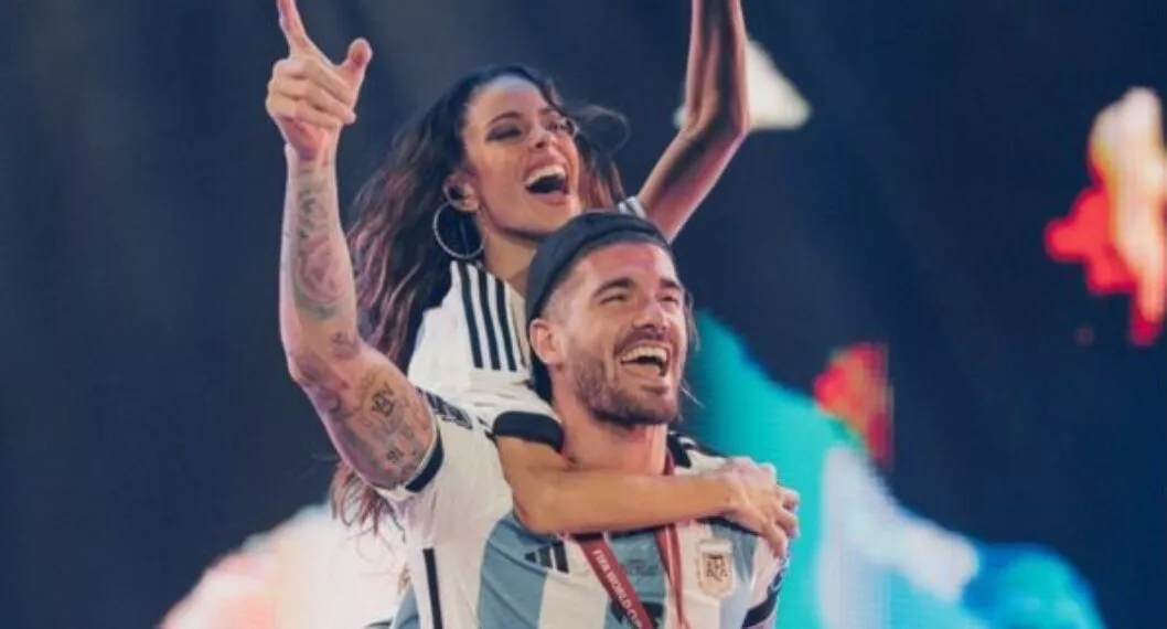 Rodrigo De Paul sorprendió a Tini en concierto tras levantar la Copa del Mundo