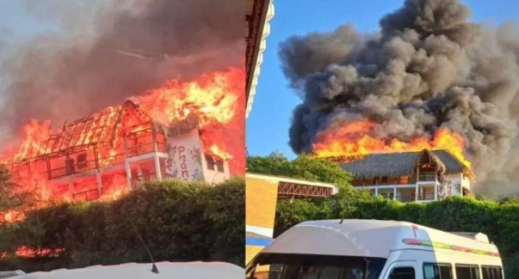 Santander: grave incendió consumió un hotel en San Gil