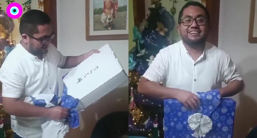 Mujer le hace broma pesada a su jefe en la entrega de regalos navideños
