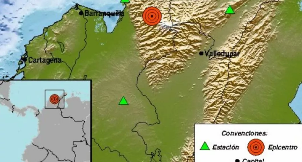 Colombia: se registró temblor en la madrugada del lunes 26 de diciembre con epicentro en Ciénaga, Magdalena.
