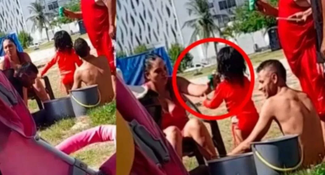 Mujer fue captada en video dándole cerveza a una niña en Cartagena