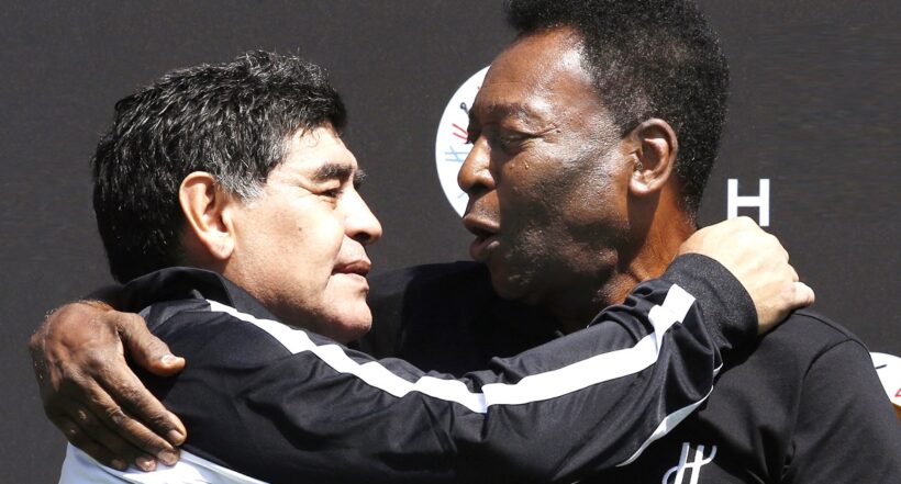 La muerte de Pelé originó publicación de Diego Maradona.