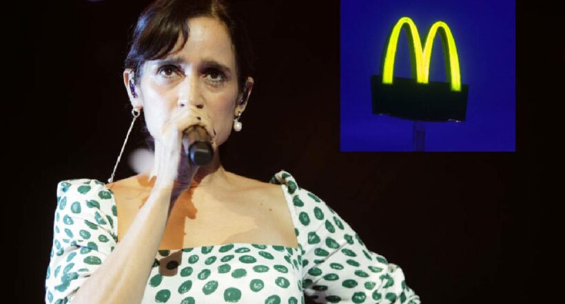 Foto de la cantante Julieta Venegas quien confesó que su primer trabajo fue en McDonald's y que duró solo un mes