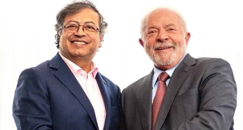 Gustavo Petro, en encuentro con Lula da Silva, nuevo presidente de Brasil