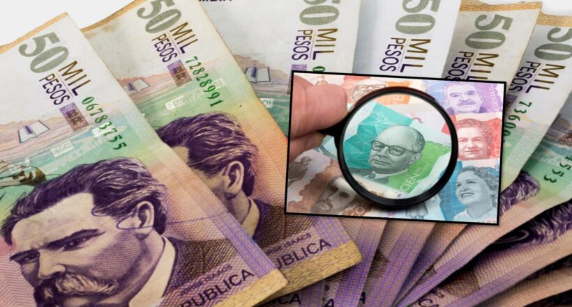 Billetes de 100.000 y 50.000 pesos están con problemas en 2023 en Colombia por cuenta de la devaluación histórica del país.
