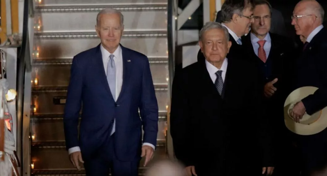 Foto de Joe Biden y Andrés Manuel López Obrador, en Cumbre de Líderes de América del Norte 2023, en México