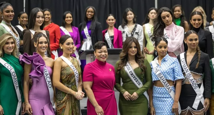 Candidatas de Miss Universo en nota sobre cuándo es y dónde ver l desfile preliminar para conocer las favoritas