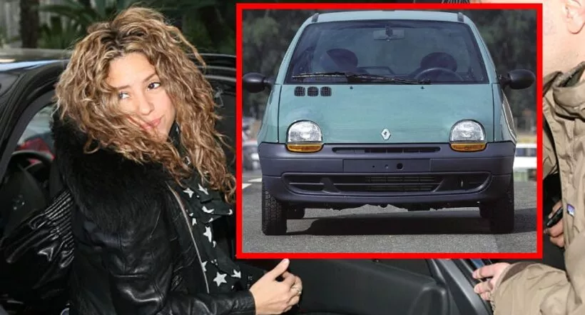 Shakira y un Renault Twingo, carro con el que comparó a la nueva pareja de Gerard Piqué.