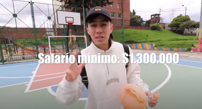 Youtuber Cristian González mostró en video para qué alcanza el salario mínimo